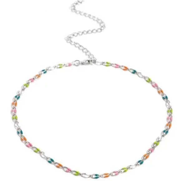Paparazzi Admirable Accents Multicolor Chocker With Earrings - Picture 5 of 5